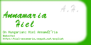 annamaria hiel business card